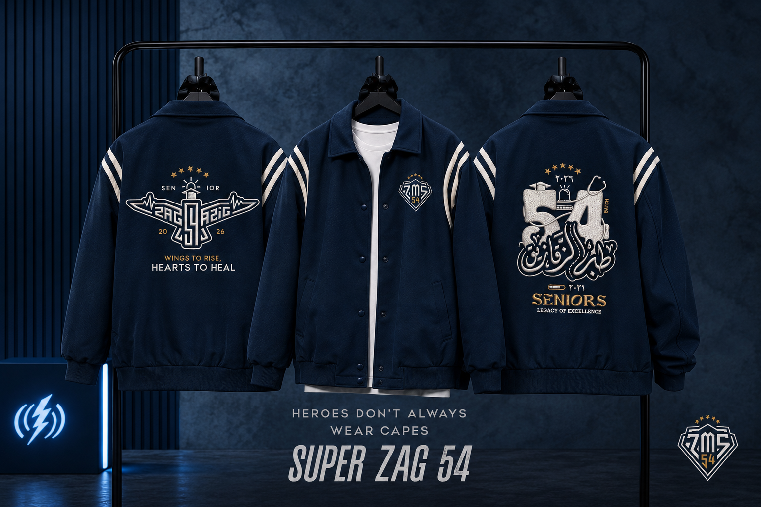 ZMS 54 Graduation Baseball Jacket Showcase
